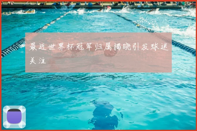 最近世界杯冠军归属揭晓引发球迷关注